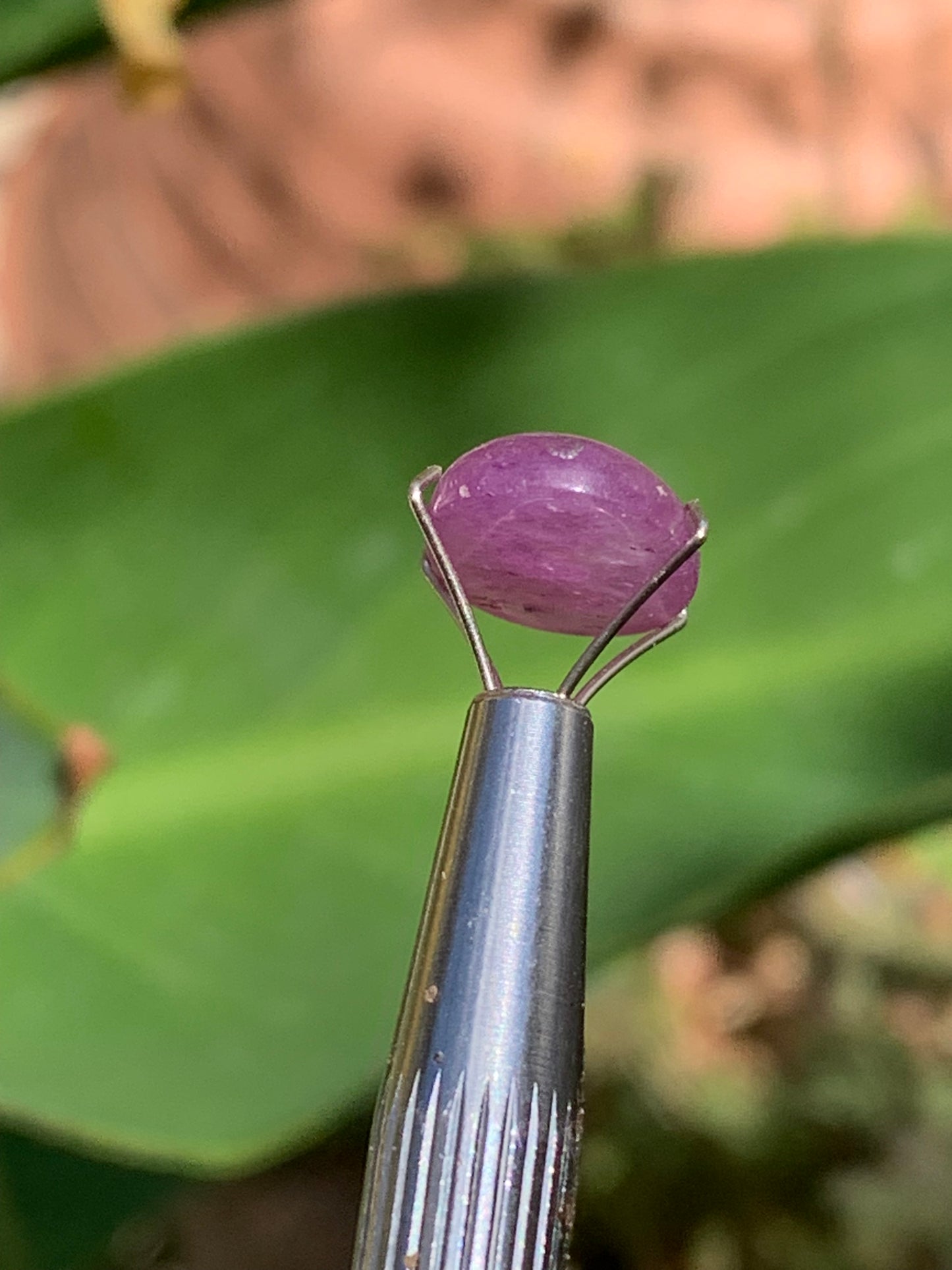 Améthyste, cabochon de 10mm x 5 x 4 - 1,5 carats. Parfait en bijouterie, collection ,exposition...