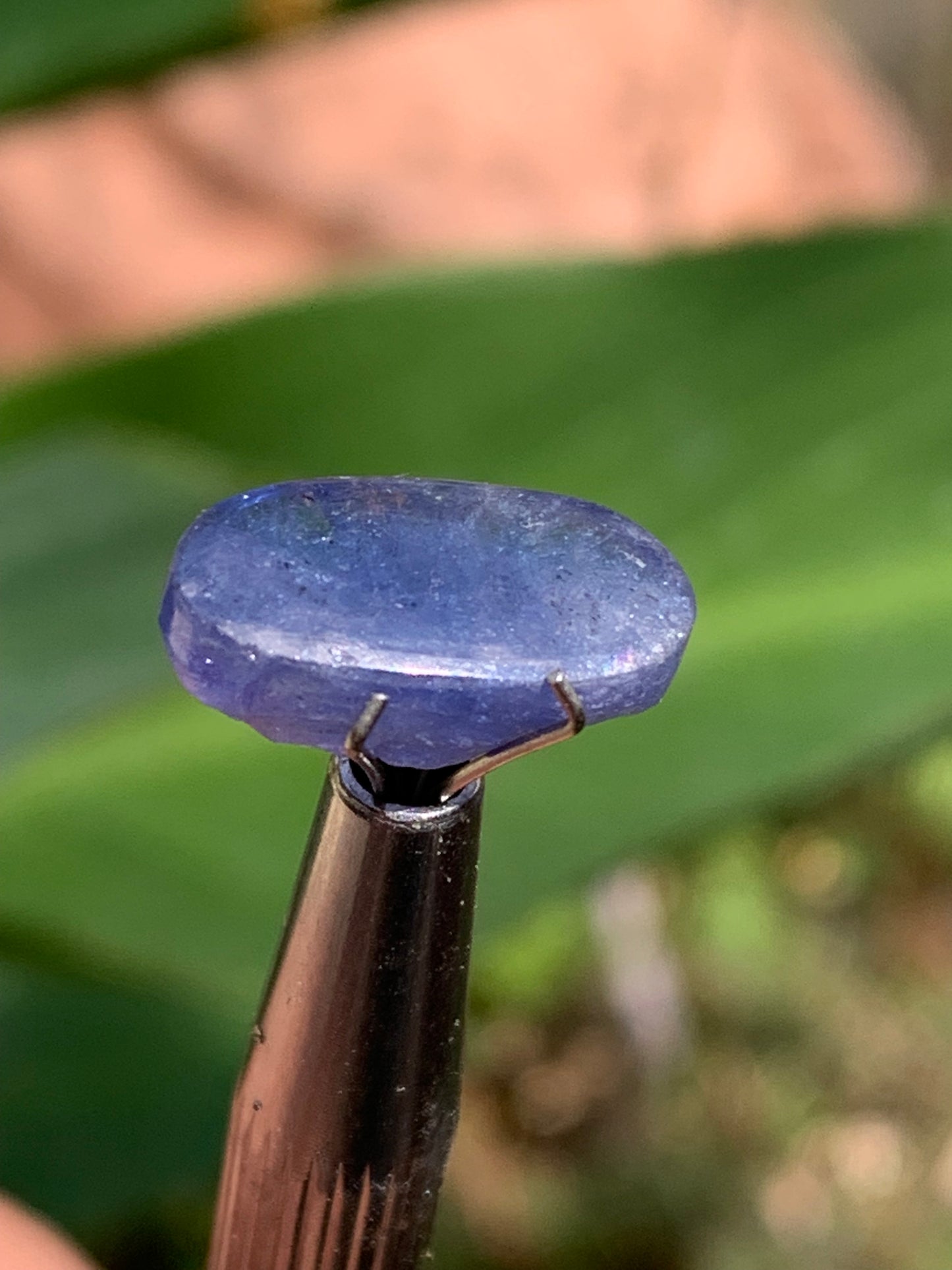 Cyanite disthène, cabochon de 15mm x 8 x 4 - 5 carats. Parfait en bijouterie, collection ,exposition...