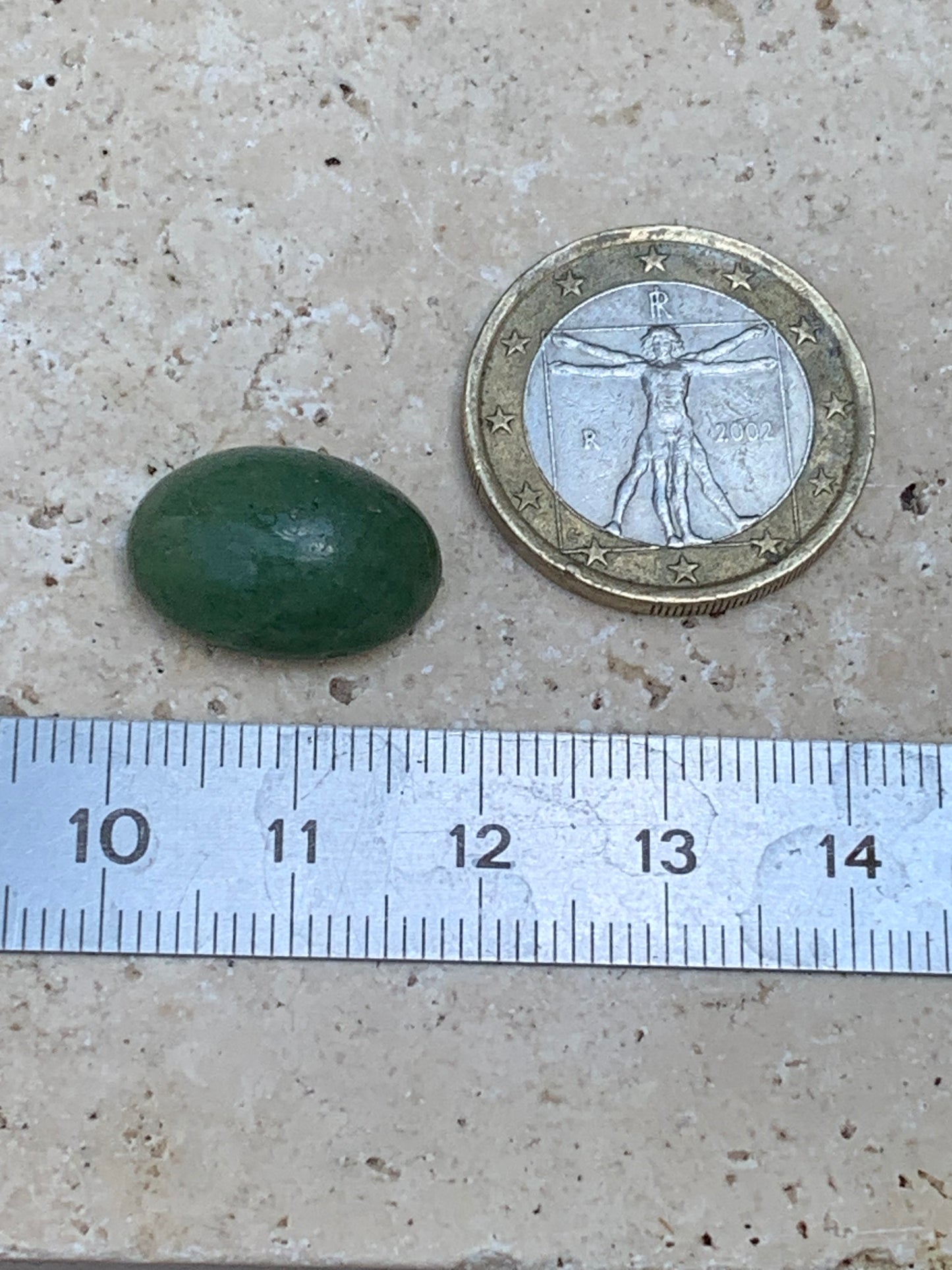 Quartz vert/ Aventurine, cabochon de 17mm x12 x7 - 10,5 carats. Parfait en bijouterie, collection ,exposition...