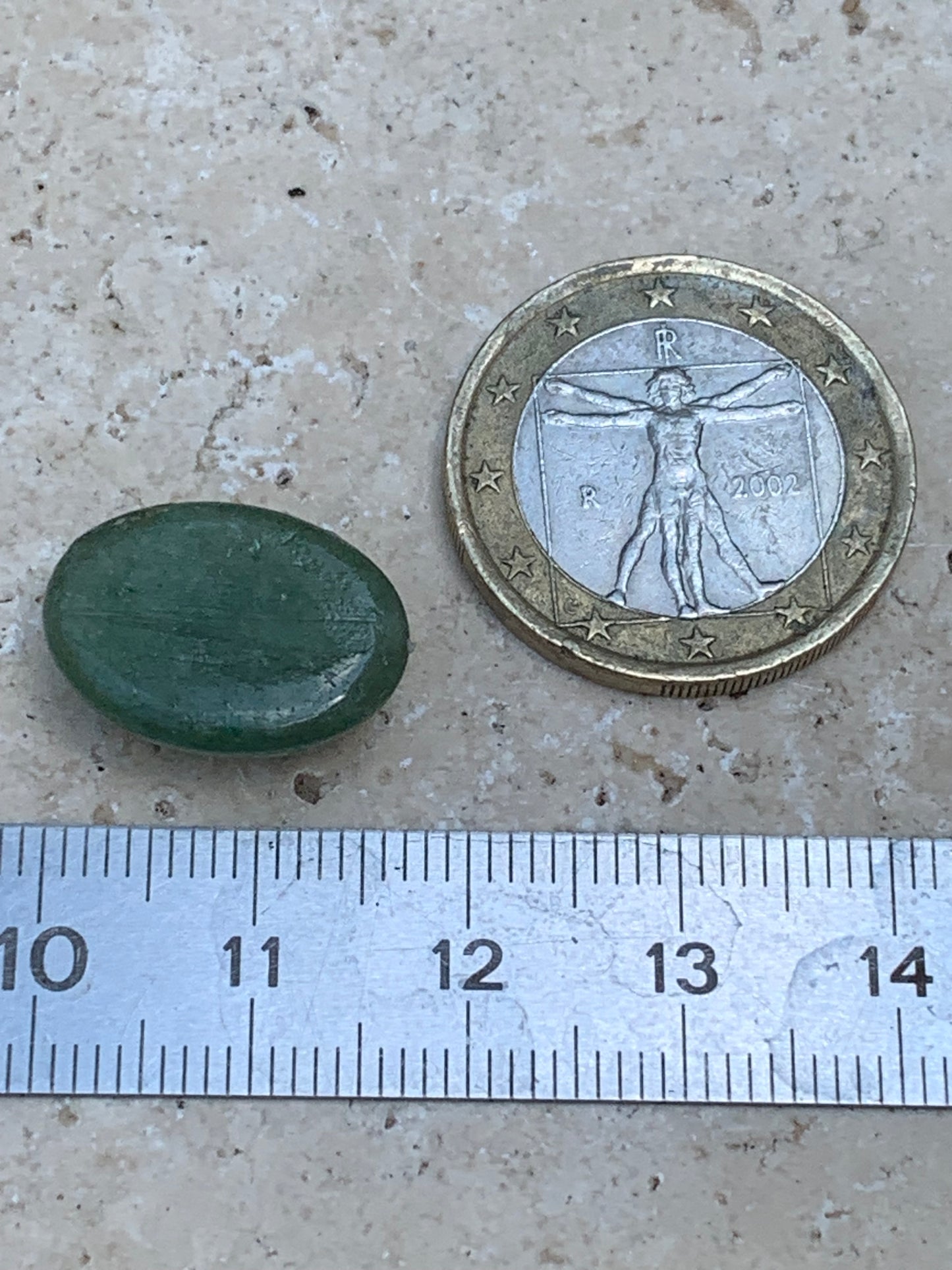Quartz vert/ Aventurine, cabochon de 17mm x12 x7 - 10,5 carats. Parfait en bijouterie, collection ,exposition...