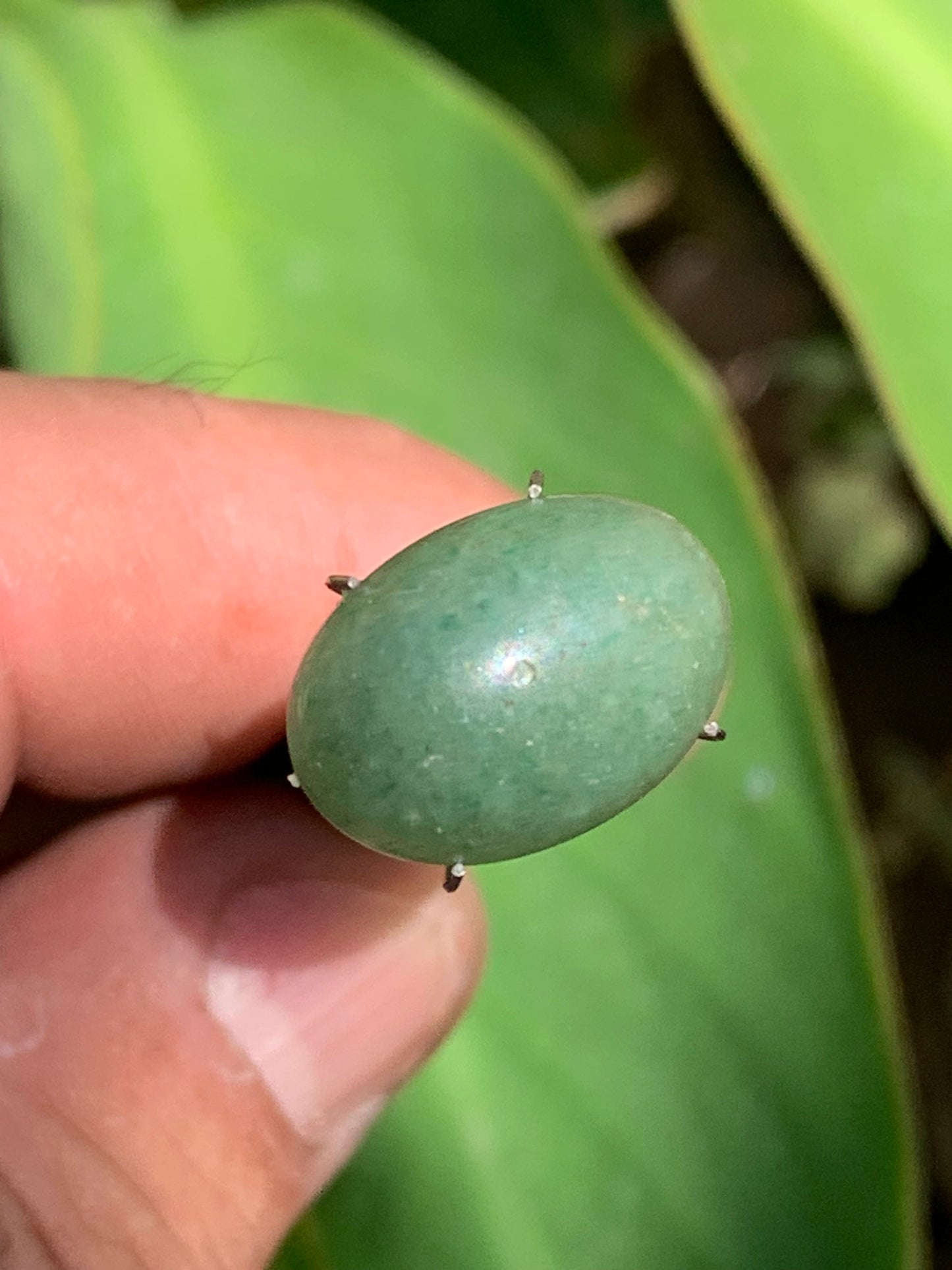 Quartz vert/ Aventurine, cabochon de 17mm x12 x7 - 10,5 carats. Parfait en bijouterie, collection ,exposition...