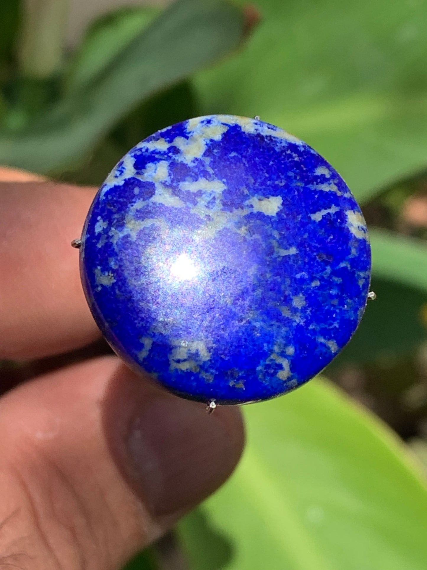 Lapis lazuli, cabochon de 25mm x25 x6 - 29,5 carats. Parfait en bijouterie, collection ,exposition...