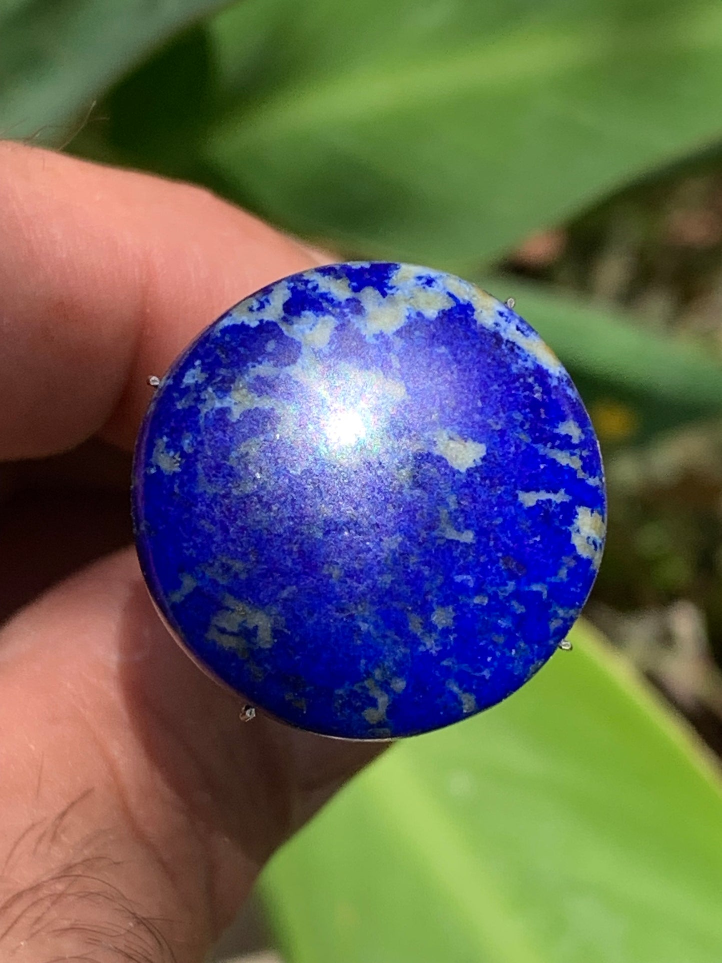 Lapis lazuli, cabochon de 25mm x25 x6 - 29,5 carats. Parfait en bijouterie, collection ,exposition...