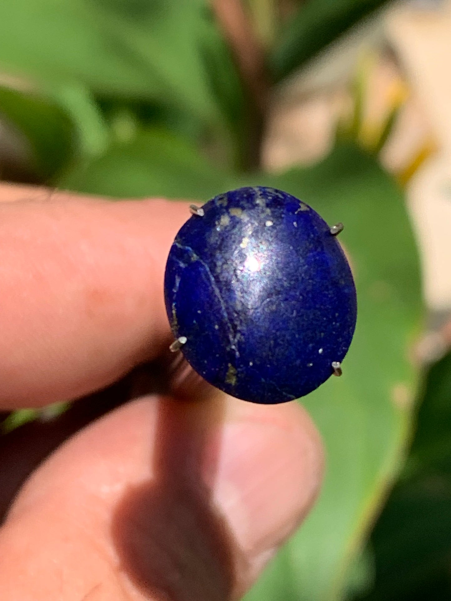 Lapis lazuli, cabochon de 15mm x13 x5 - 6,5 carats. Parfait en bijouterie, collection ,exposition...
