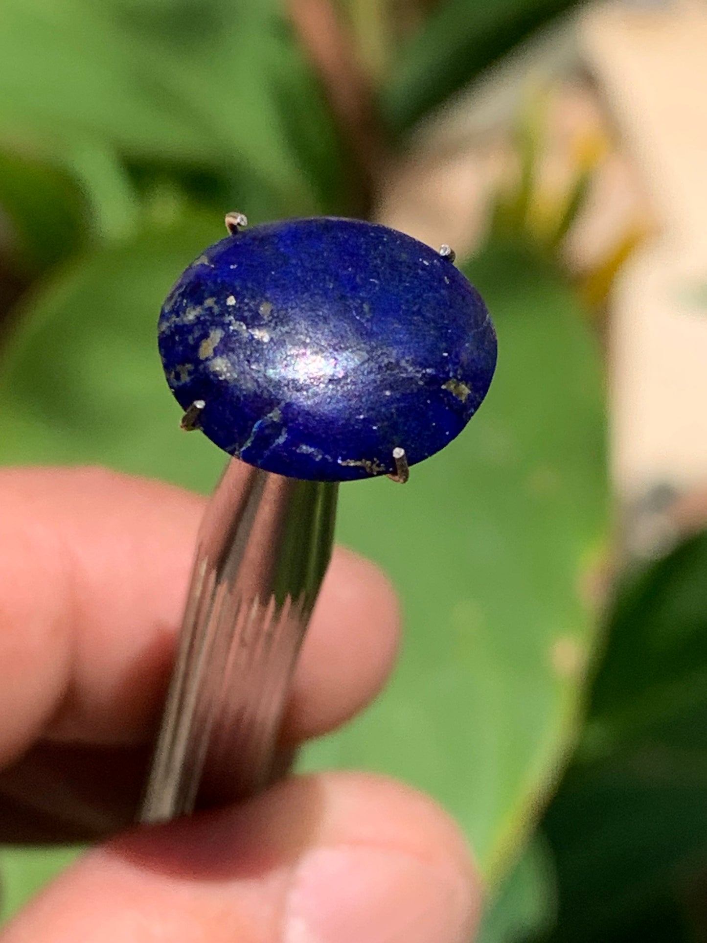 Lapis lazuli, cabochon de 15mm x13 x5 - 6,5 carats. Parfait en bijouterie, collection ,exposition...