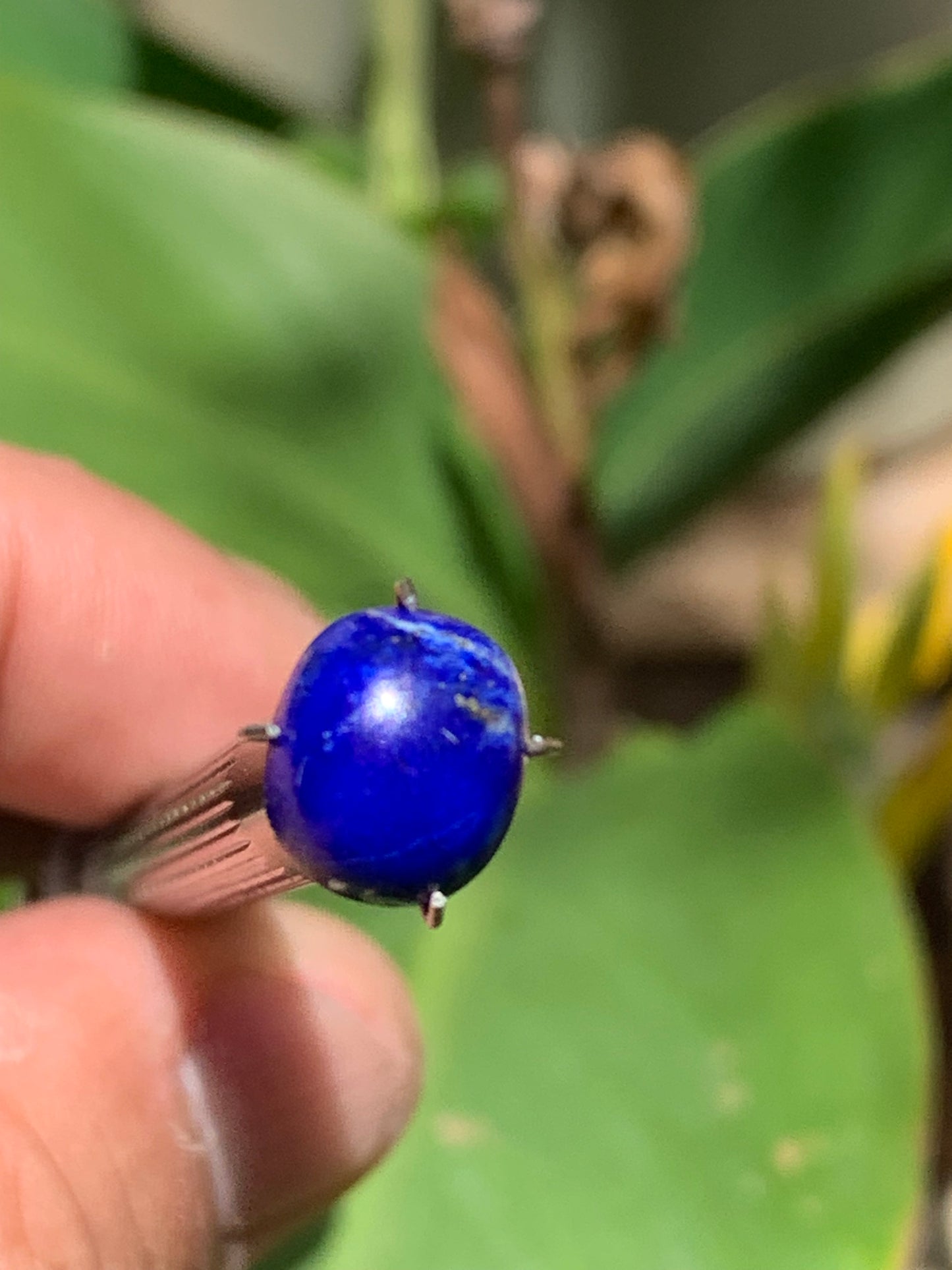 Lapis lazuli, cabochon de 10mm x9 x5 - 3,5 carats. Parfait en bijouterie, collection ,exposition...