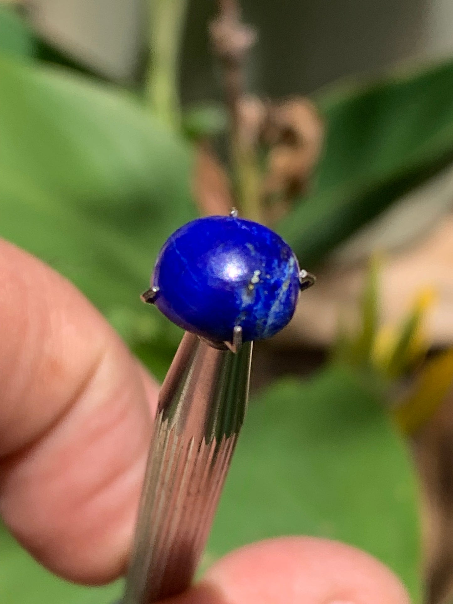 Lapis lazuli, cabochon de 10mm x9 x5 - 3,5 carats. Parfait en bijouterie, collection ,exposition...