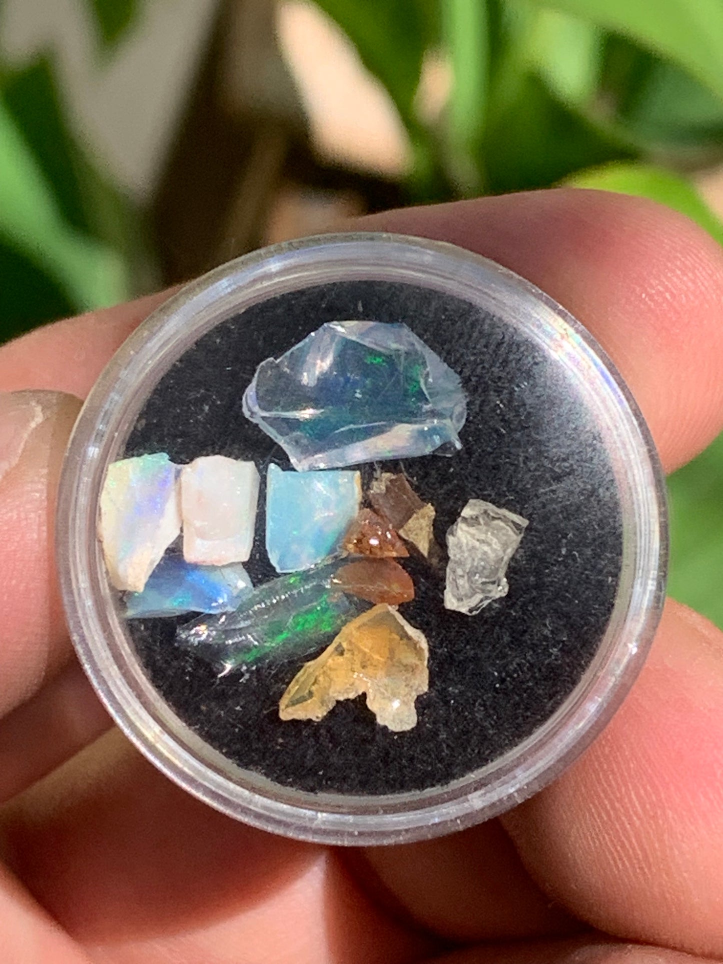 Opale Welo d'Ethiopie, lot de 10 pièces de 5mm x4 x2 environ - 0,8 gramme. Parfait en bijouterie, collection ,exposition...