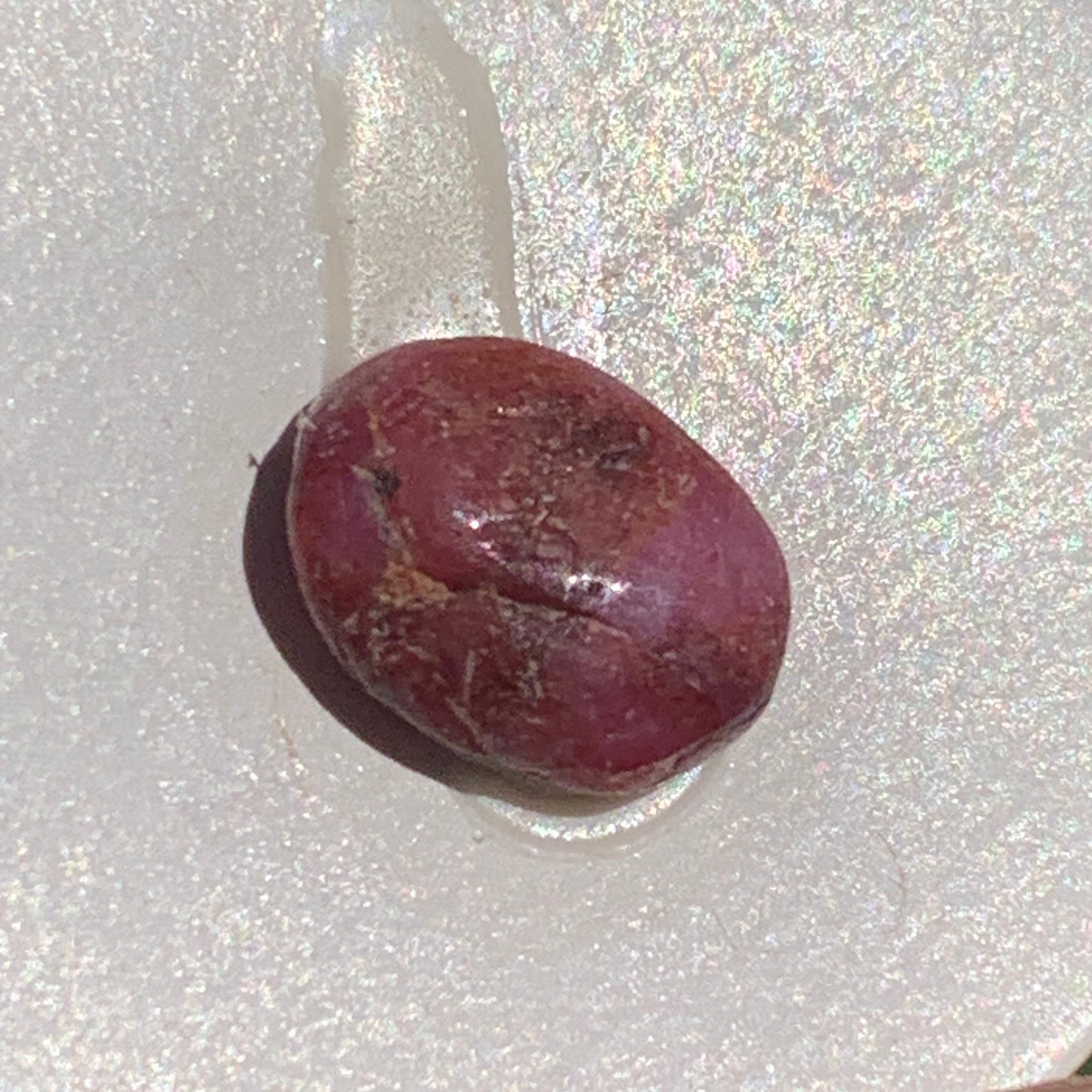 Rubis, cabochon de 10mm x7 x3 - 2,5 carats. Parfait en bijouterie, collection ,exposition...