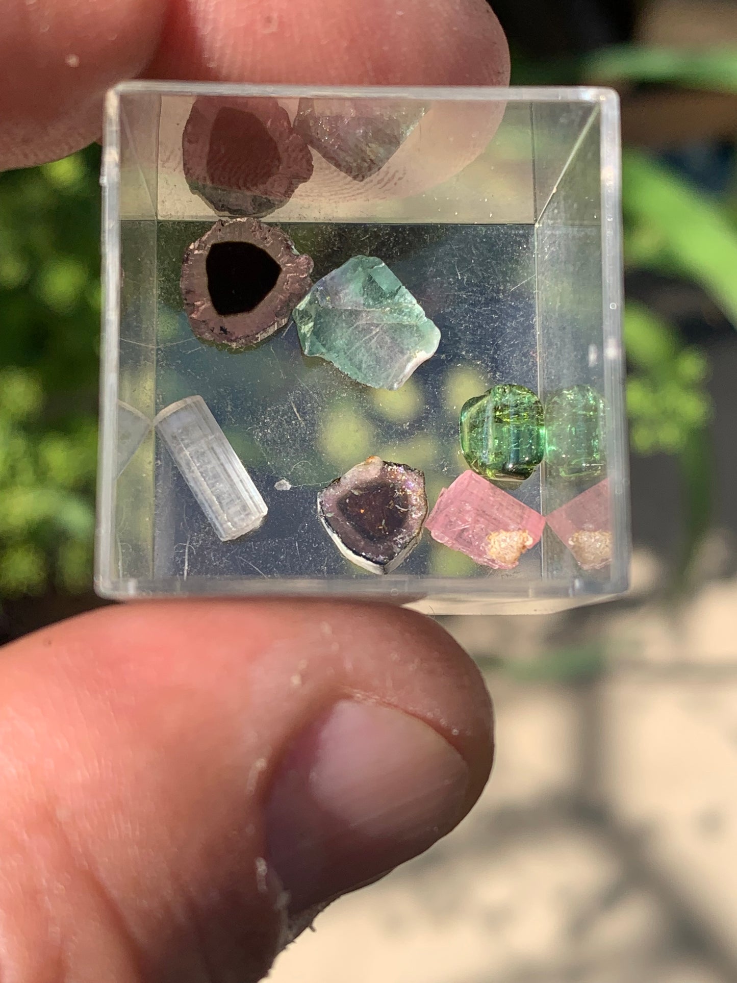 Tourmaline, coffret collection de 6 pièces de 7mm x7 x2 environ - 6,5 carats. Parfait en bijouterie, collection ,exposition...