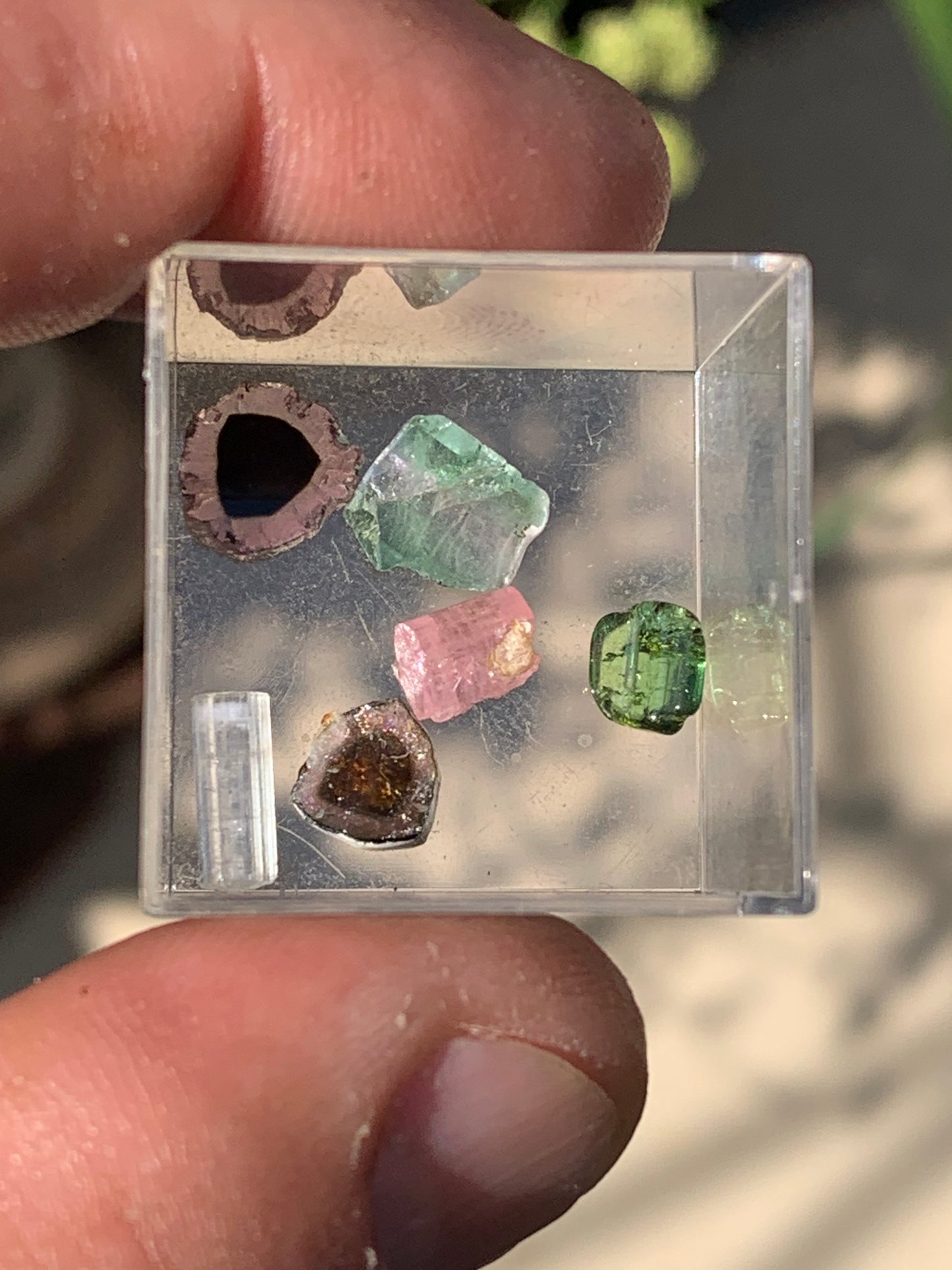 Tourmaline, coffret collection de 6 pièces de 7mm x7 x2 environ - 6,5 carats. Parfait en bijouterie, collection ,exposition...