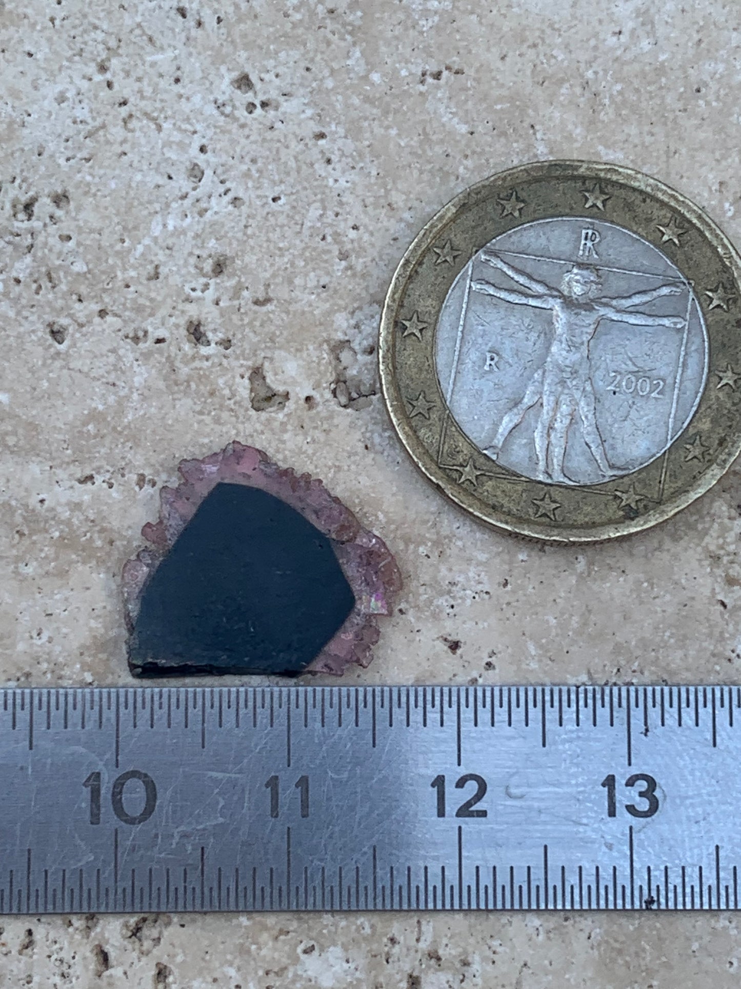Tourmaline melon d'eau/ pastèque, de 17mm x15 x2 environ - 4 carats. Parfait en bijouterie, collection ,exposition...