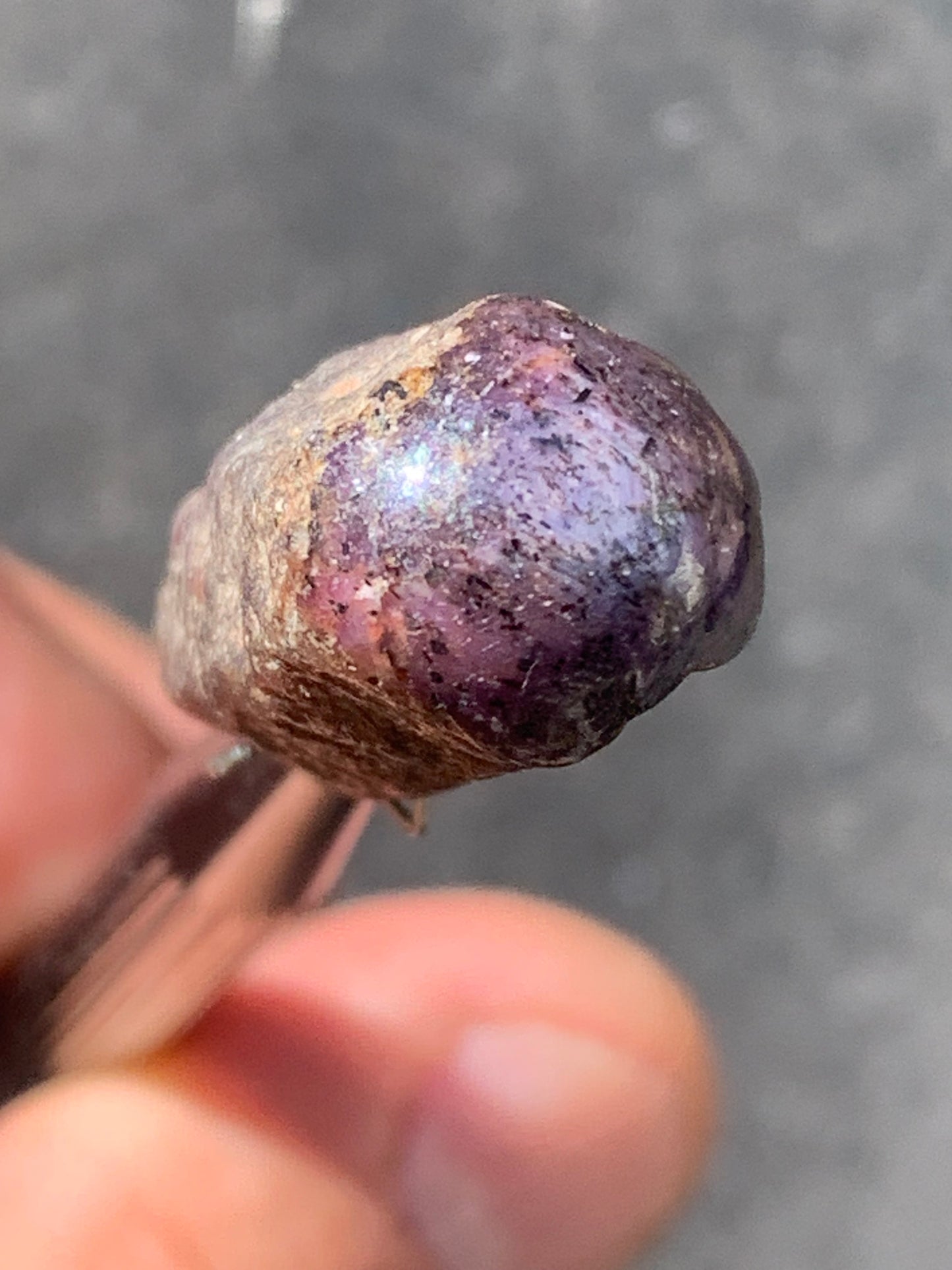 Rubis étoilé semi poli, de 29mm x12 x12 - 11 grammes. Parfait en bijouterie, collection ,exposition...