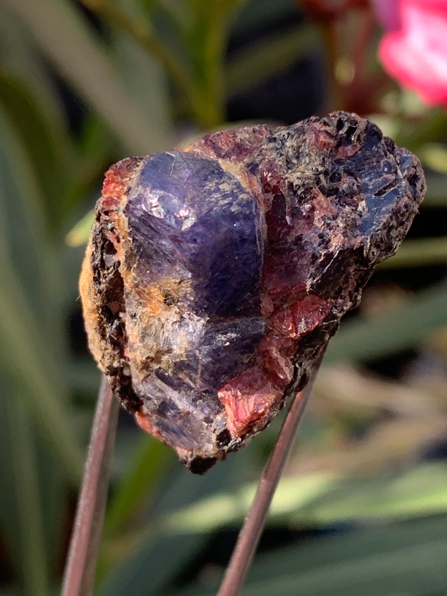 Rubis sur gangue de Zoisite, 25mm x24 x 23 - 17,7 grammes. Parfait en collection, exposition, lapidage...