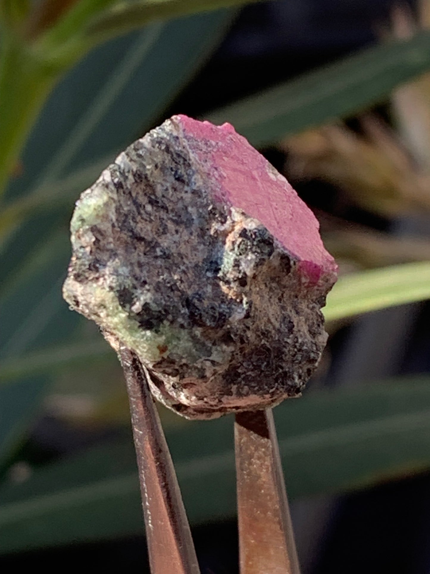 Rubis sur gangue de Zoisite, 24mm x20 x 18 - 7,1 grammes. Parfait en collection, exposition, lapidage...