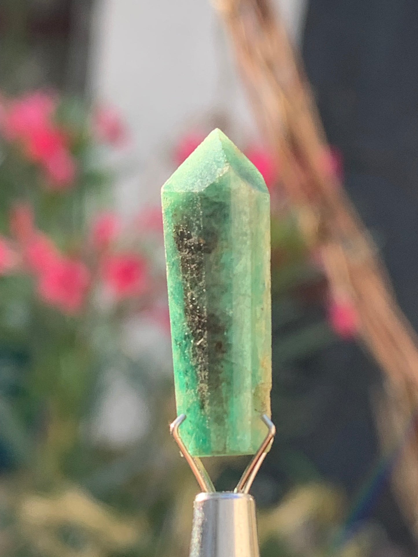 Émeraude, cristal taillé et percé de 25mm x8 x7 - 11,5 carats. Parfait en collection, bijouterie, exposition...