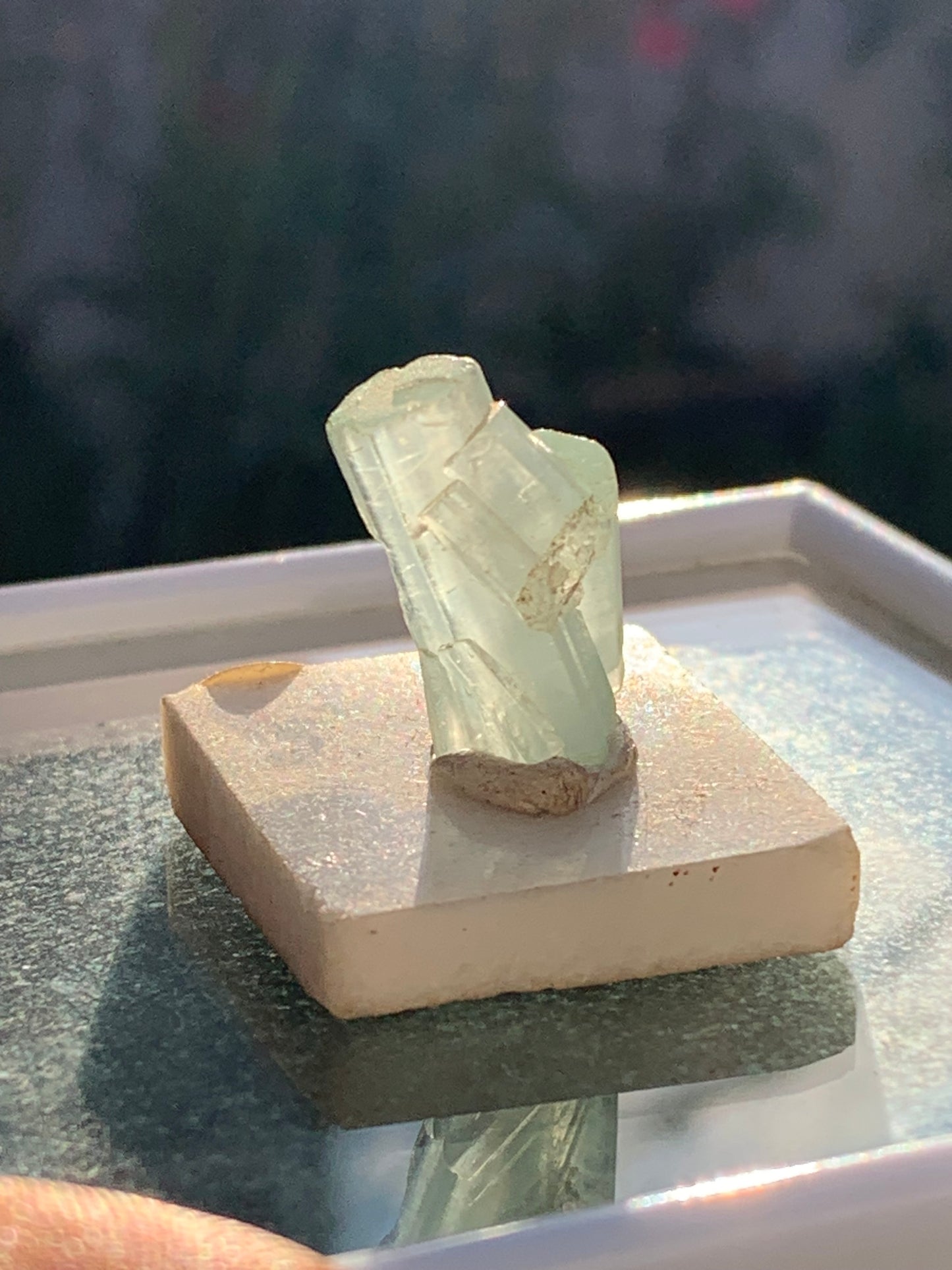Aigue-marine, macle de cristaux naturels de 21mm x14 x11 - 17,5 grammes. Parfait en bijouterie, collection ,exposition...