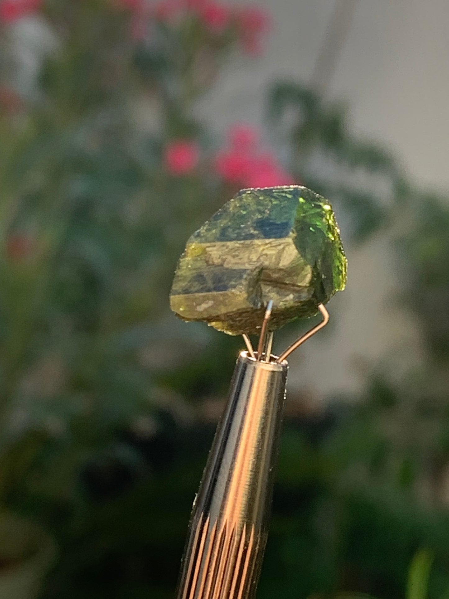 Vesuvianite also called Idocrase (little known), specimen of 19 mm x 14 x 8 - 2 grams! Superb little piece!
