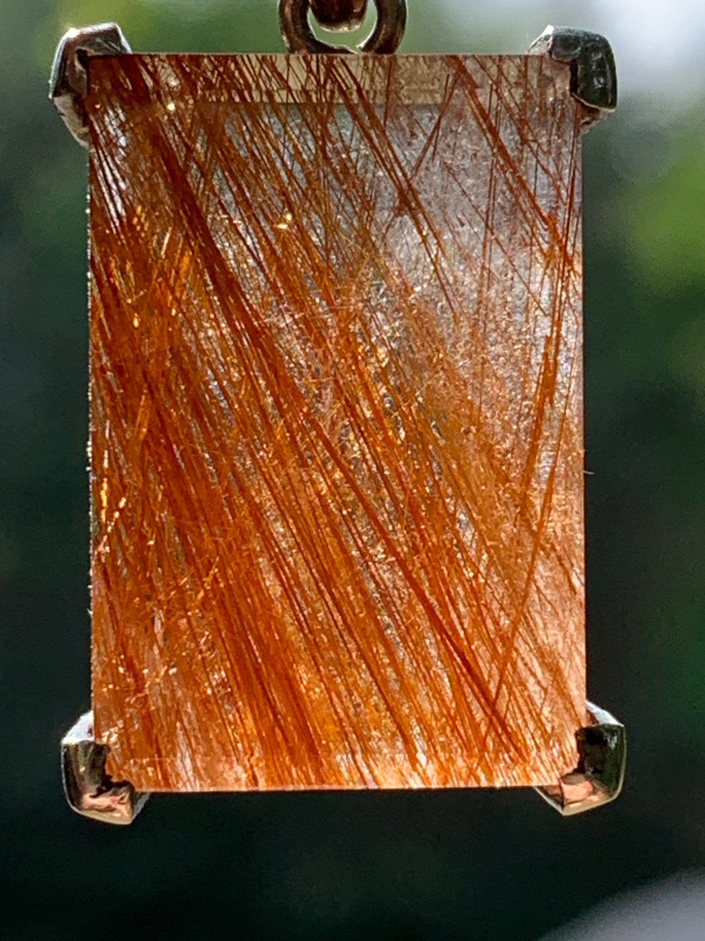 Rock crystal/quartz with golden rutiles, 36mm x 18 x 10 - 10.3 gr., Perfect for jewelry, collections, exhibitions...