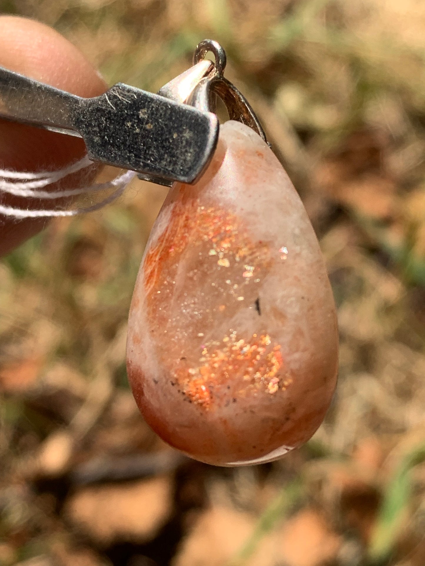 Sunstone, pendant 37mm x17 x8 - 5.7 gr. Superb piece ready to wear or to offer!