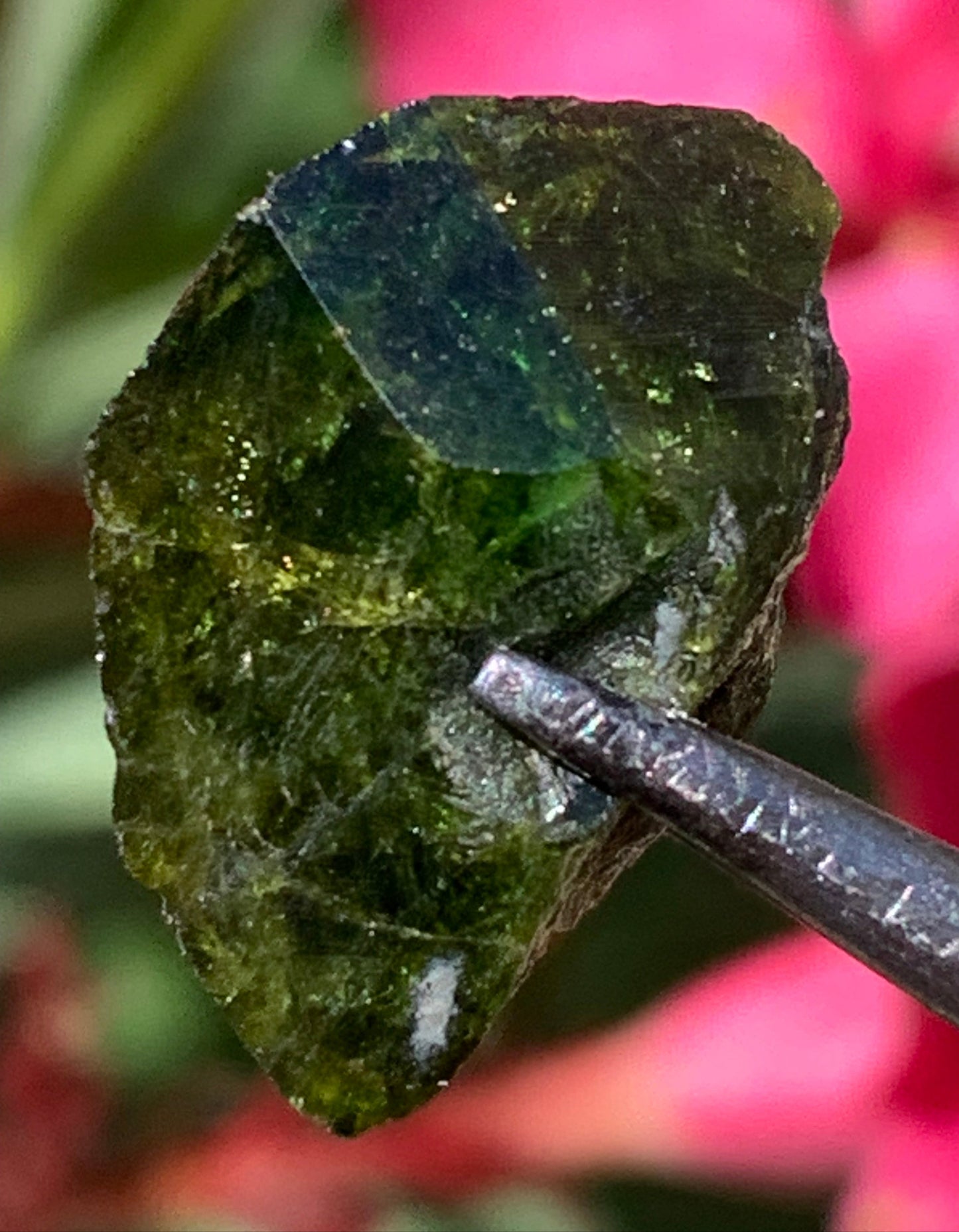 Vesuvianite also called Idocrase (little known), specimen of 19 mm x 14 x 8 - 2 grams! Superb little piece!