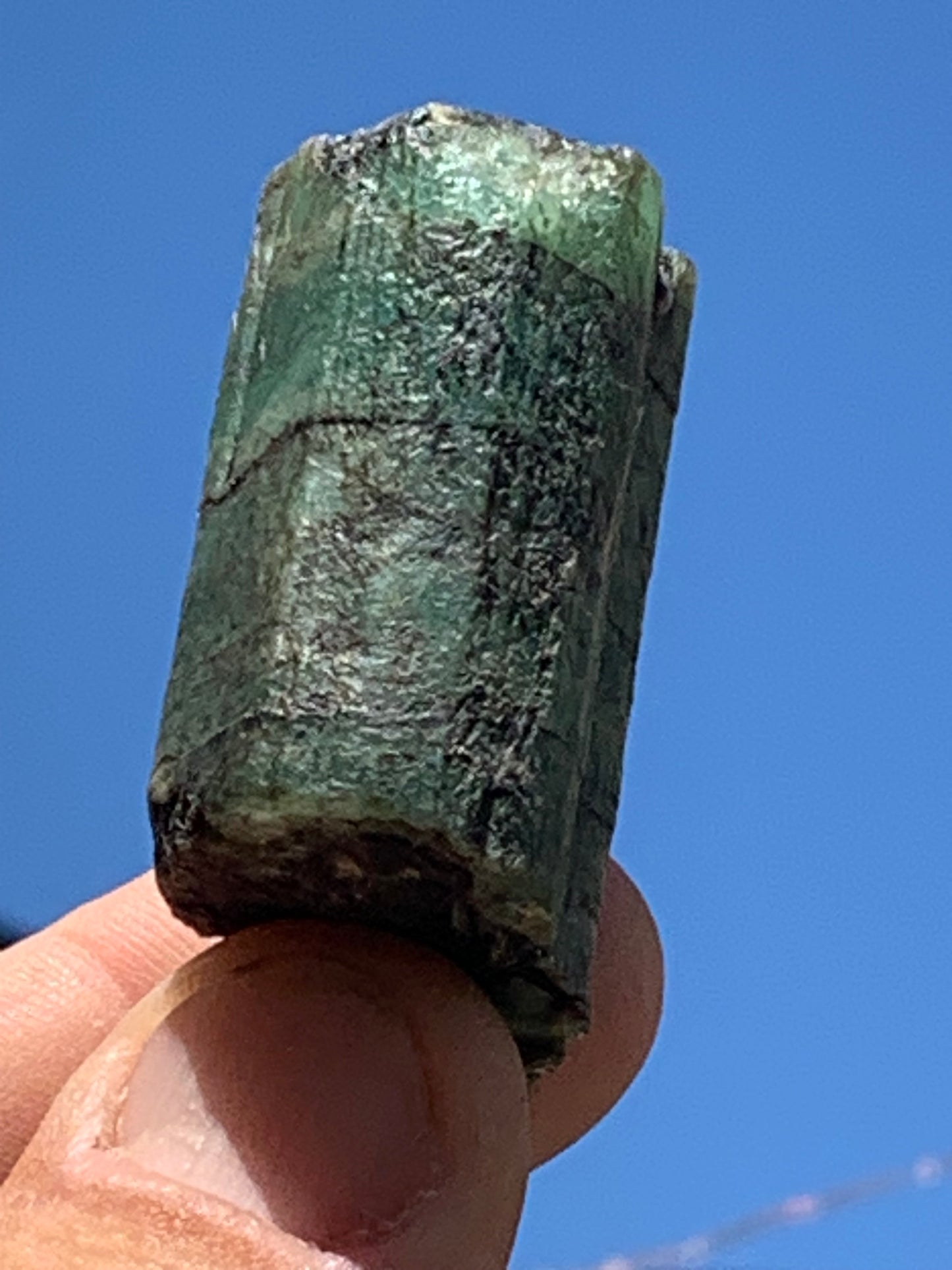 Émeraude, pièce brute de 43mm x 26 x 21 - 42,2 grammes. Parfait en collection, bijouterie, exposition...
