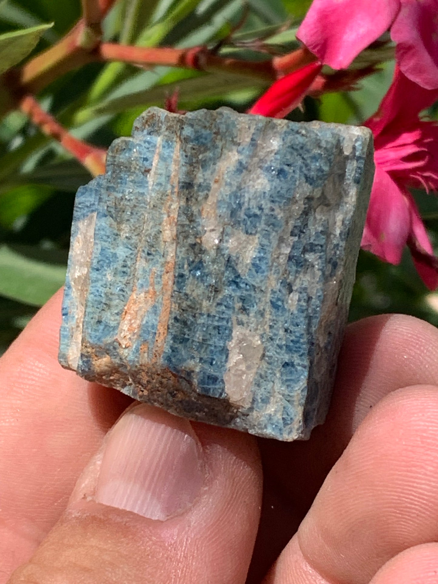 Béryl bleu, spécimen de 34mm x 32 x 30 - 49,3 grammes. Parfait en collection, exposition, lithothérapie...