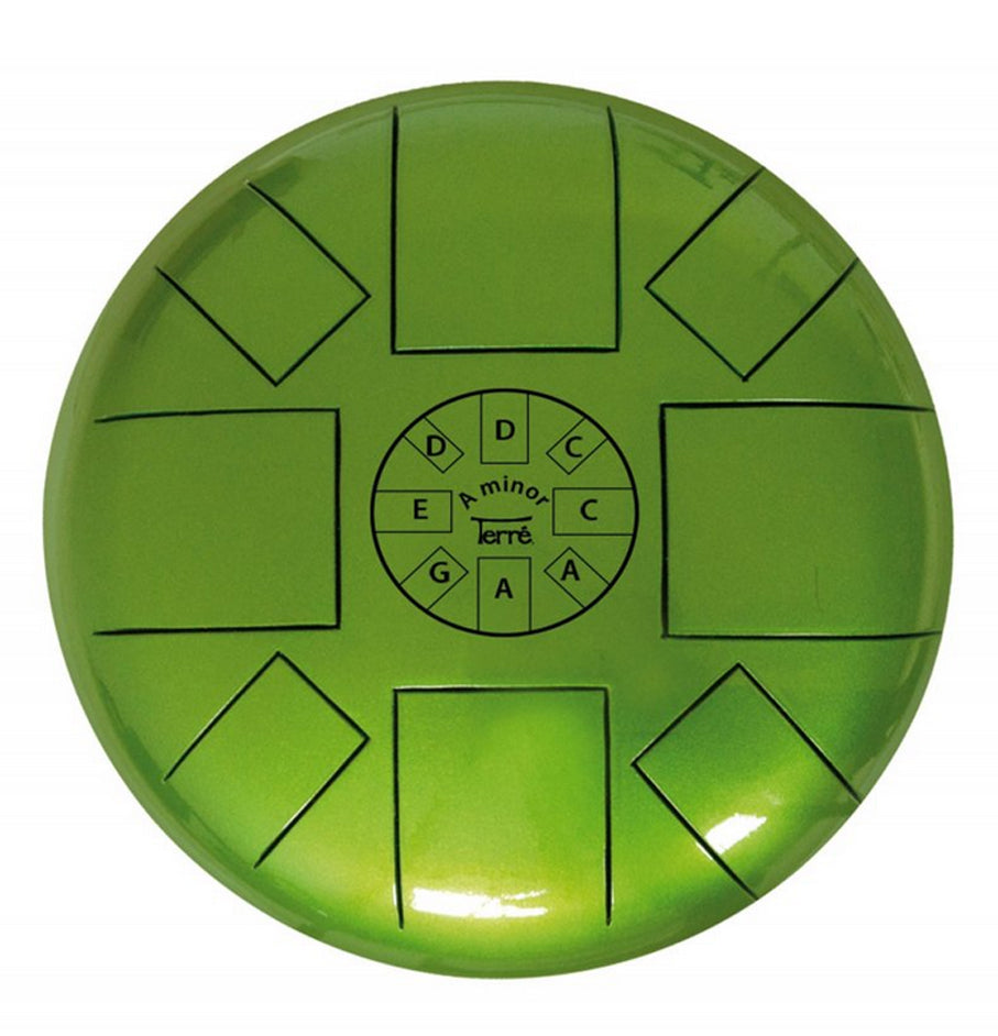 Tankdrum, 26cm de diamètre, 3 modèles au choix - A minor/ La mineur - C major/ Do majeur - G major/ Sol Majeur. Vendu avec 2 sticks, Top !! vendu avec une housse et 2 baguettes, parfait !