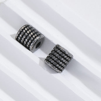 Sélection de perles avec gravures et formes diverses en acier inoxydable de 'haute qualité' pour la création de bracelets, colliers, Mala... De 8 à 20 millimètres - 23 Modèles au choix vendu à l'unité ou par 5 pièces !