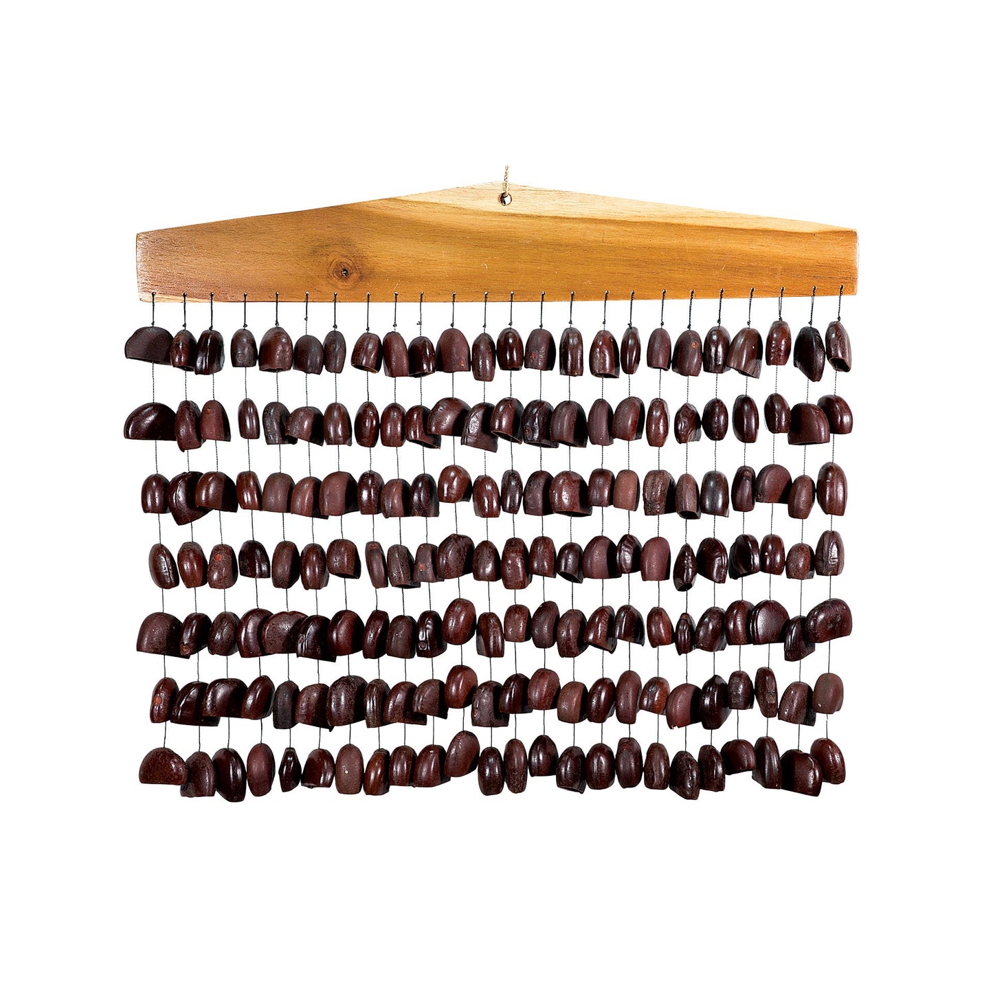 Bar Chimes/ Tree Chimes/ Seed Curtains, 50x50 centimeters, 4 seed patterns to choose from. A fascinating instrument found in the world of percussion. Sounds reminiscent of the wind in the branches!