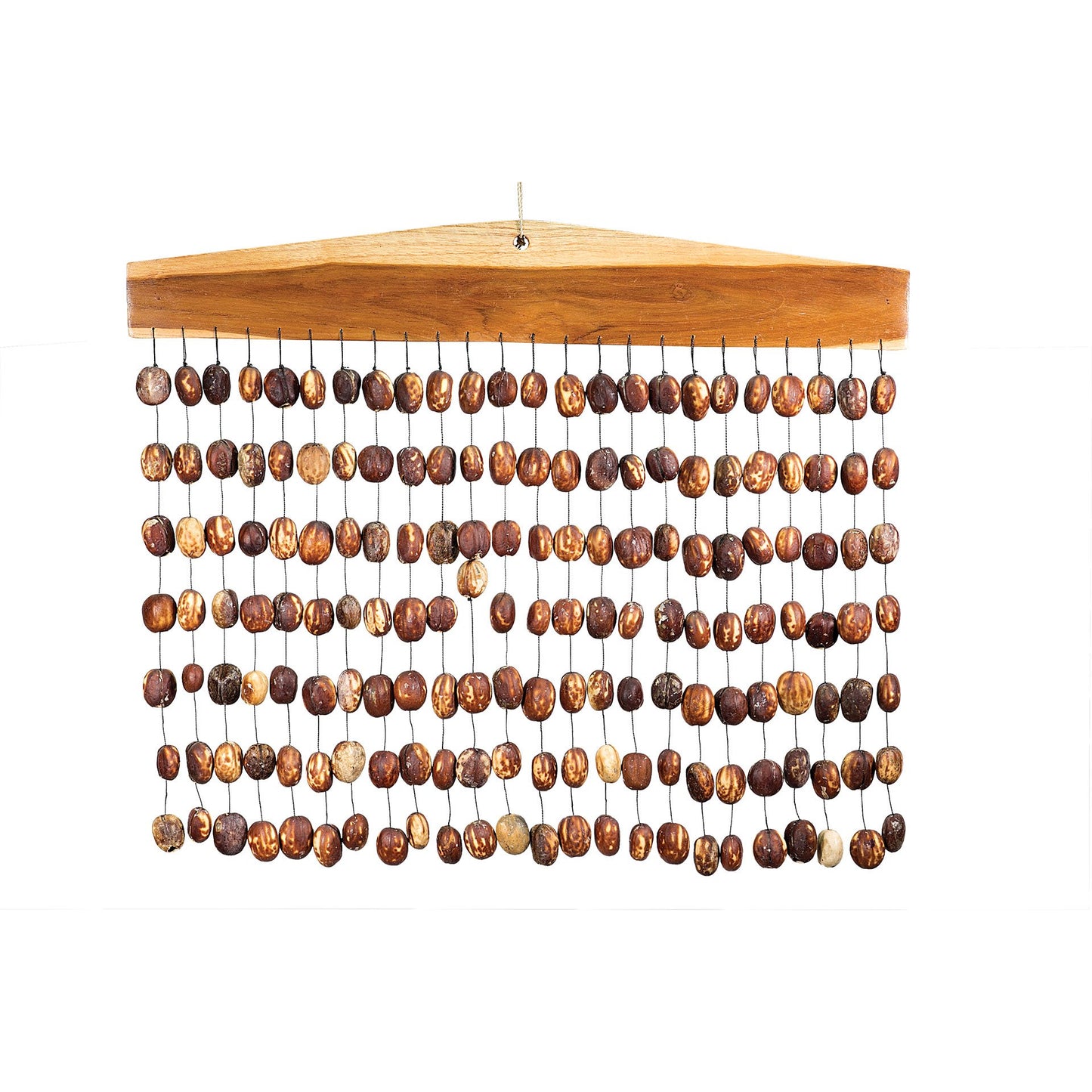 Bar Chimes/ Tree Chimes/ Seed Curtains, 50x50 centimeters, 4 seed patterns to choose from. A fascinating instrument found in the world of percussion. Sounds reminiscent of the wind in the branches!