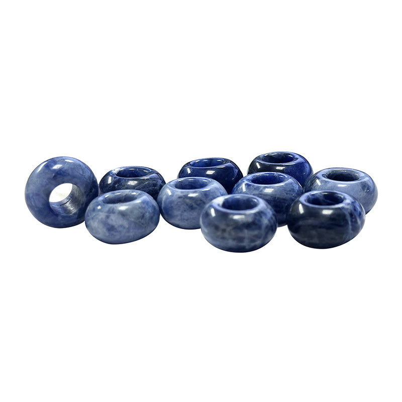 Perles en pierres naturelles de 14 millimètres de diamètre avec un trou d'environ 6 mm. Parfait pour vos projets de bijoux, macramé. Disponible en Sodalite, Œil de Tigre, Quartz Rose, Aventurine, Onyx, Cornaline ou bien en assortiment. Vendu par 10 !