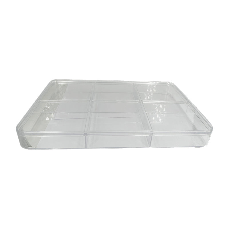 Selection of PVC boxes with independent sliding lids for storing minerals, crystals, jewelry... from 2 to 15 compartments, from 22 to 35 centimeters, perfect!