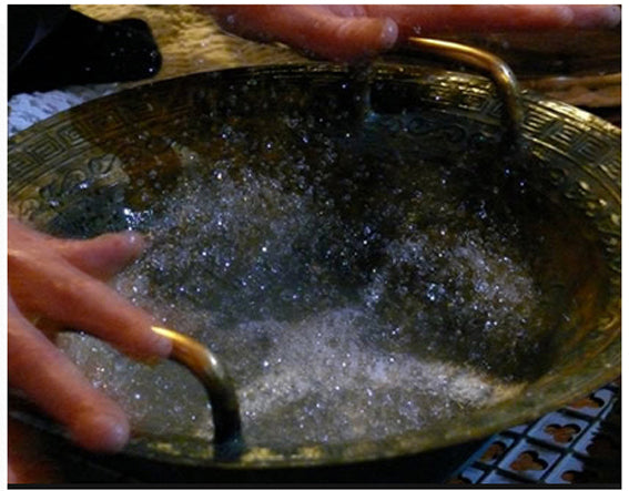 Taoist bronze bowl (rare), size 39 centimeters - 2250 grams, dates back to the Han Dynasty, more than 2000 years ago!