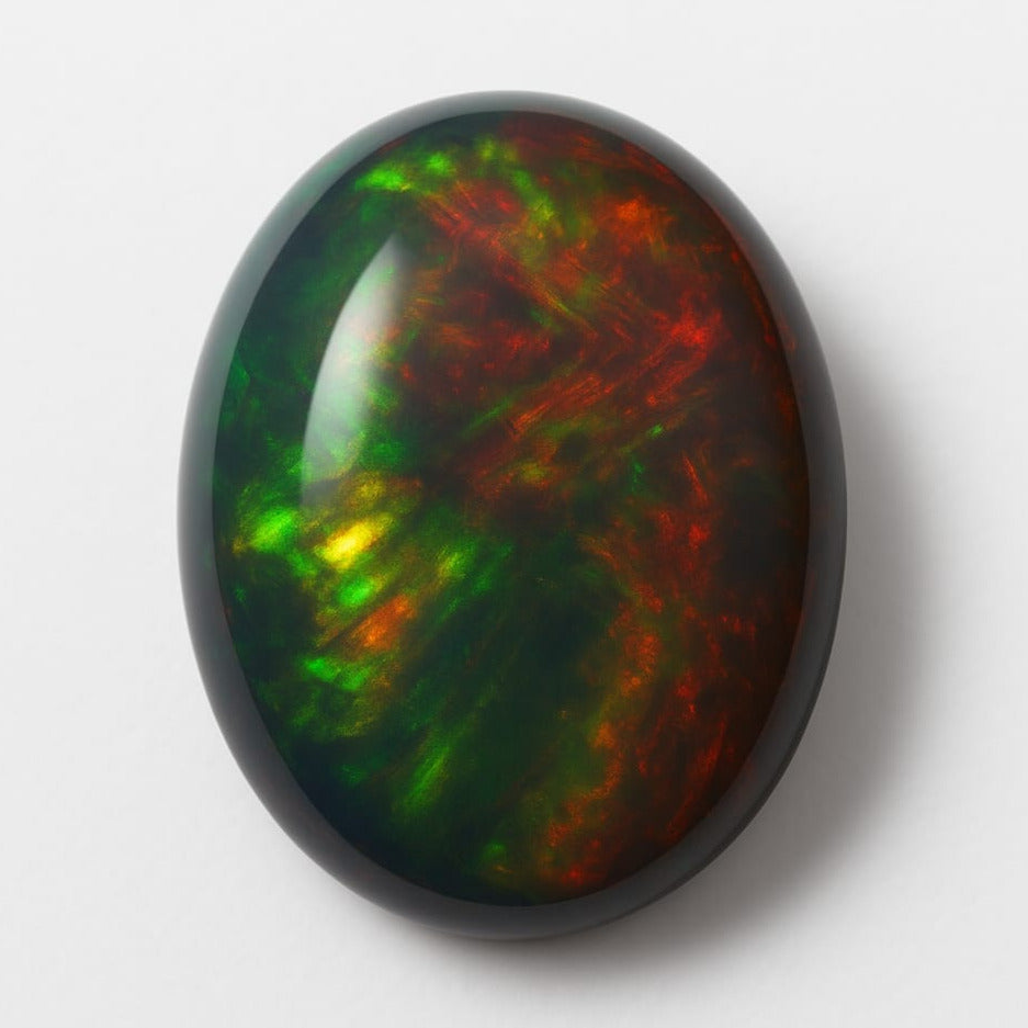 Opale noire d’Éthiopie de 0.545 carat, taille de 9mm x5 x4. Parfait en bijouterie, collection ,exposition...
