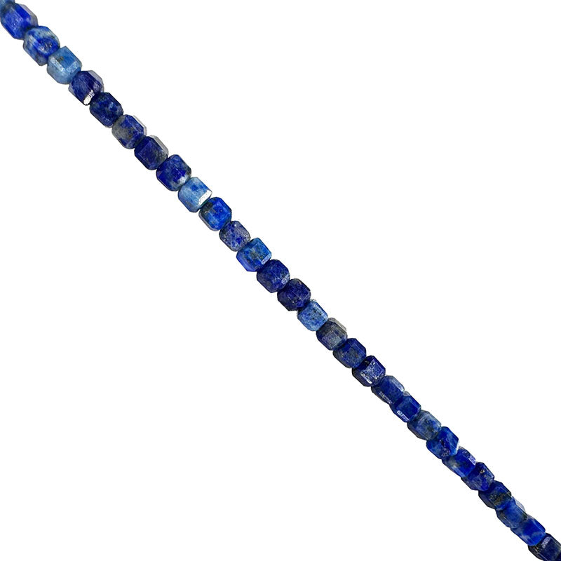 Lapis Lazuli, bracelet de 17 à 21cm ou en collier de 42cm. Perles de type 'carré/ cube' de 2/3 millimètres, montées sur fil élastique ou fil d'acier de haute résistance !