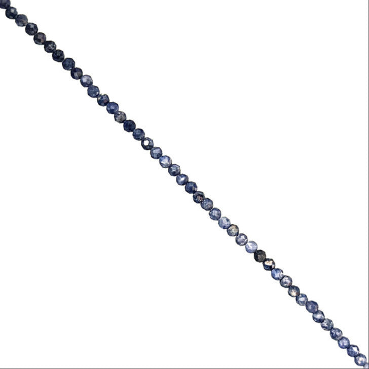 Saphir ! Collier ou bracelet an Argent et perles facettées de 2/3 millimètres. En bracelet de 17 cm ou en collier de 40 cm. Qualité A à AA !