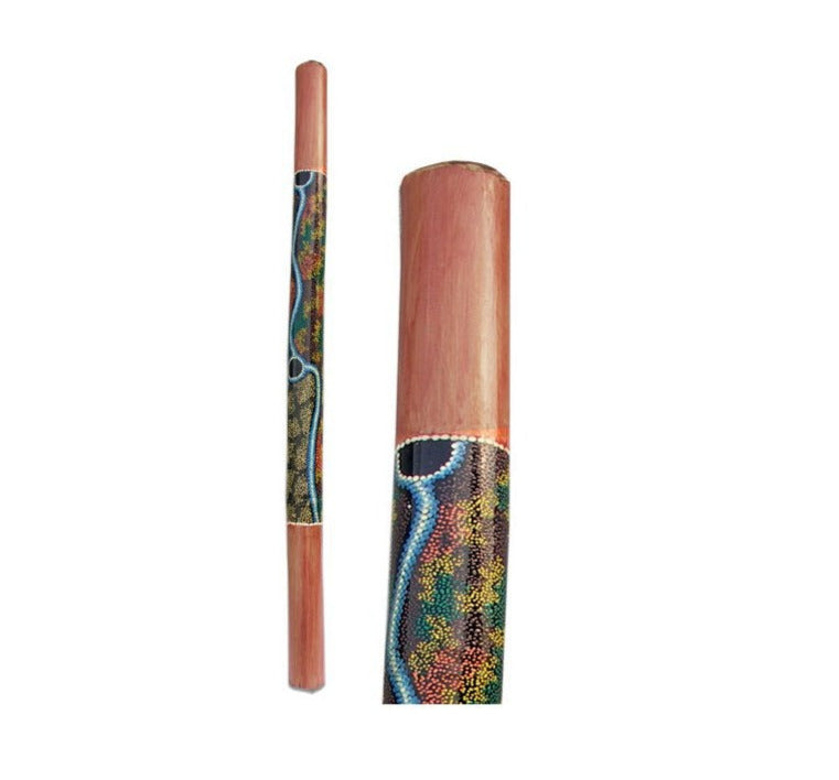 Bamboo didgeridoo with traditional paint, 1.20m - 0.8kg approximately. Superb and authentic didgeridoo made in Australia!