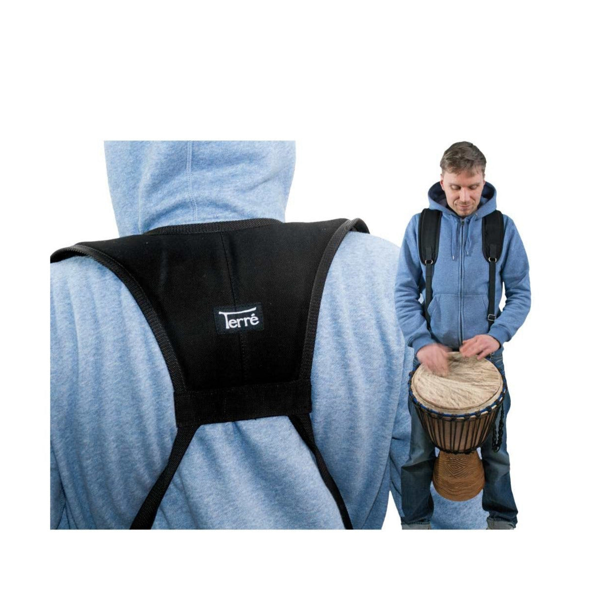 A selection of djembe accessories, including straps for standing up. 4 models to choose from. Perfect for djembes measuring 40 to 70 centimeters or other instruments!