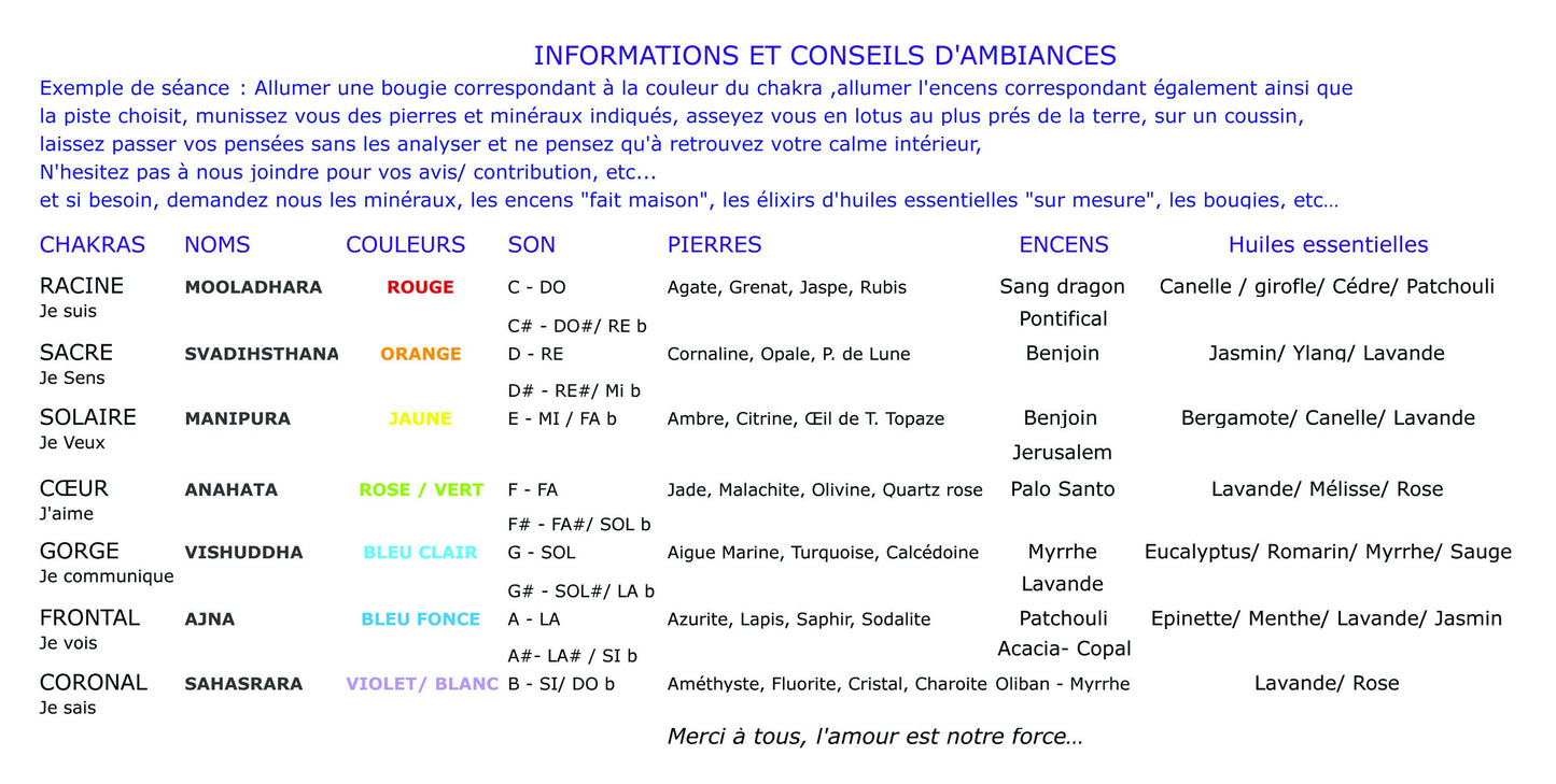 Compact disc/ clé usb ou téléchargement, Album de composition 'Holistic music', volume 1. Expériences sonores sur les 7 chakras à l'aide de plusieurs instruments de musiques Indienne, par Michel Spiel, créateur de Gem & Zen.