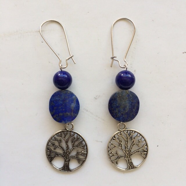 Boucles d'oreilles collection 'Arbre de vie', concept Gem & Zen, qualité AA à AAA, montées par "Gem & Zen". Vendu en finition Argent, laiton ton Argent ou doré + options pour des choix de montures, parfait !