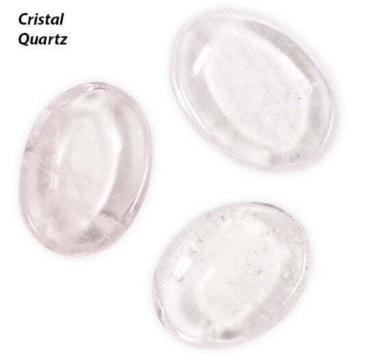 Sélection de galets/ pierres plates au choix ou en lot de 12, avec 1 face incurvée pour le pouce, parfait pour les massages, de 4x3x1 cm environ. TrÚs belle qualité !