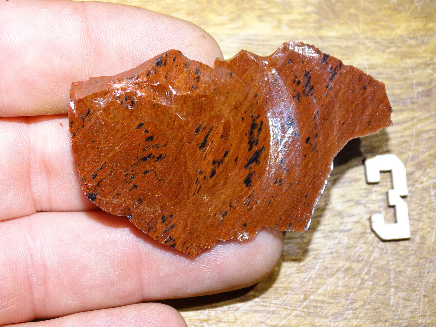 Obsidienne Acajou - Pièces brutes de 25 à 45 grammes - de 60 x 40 x 30mm !