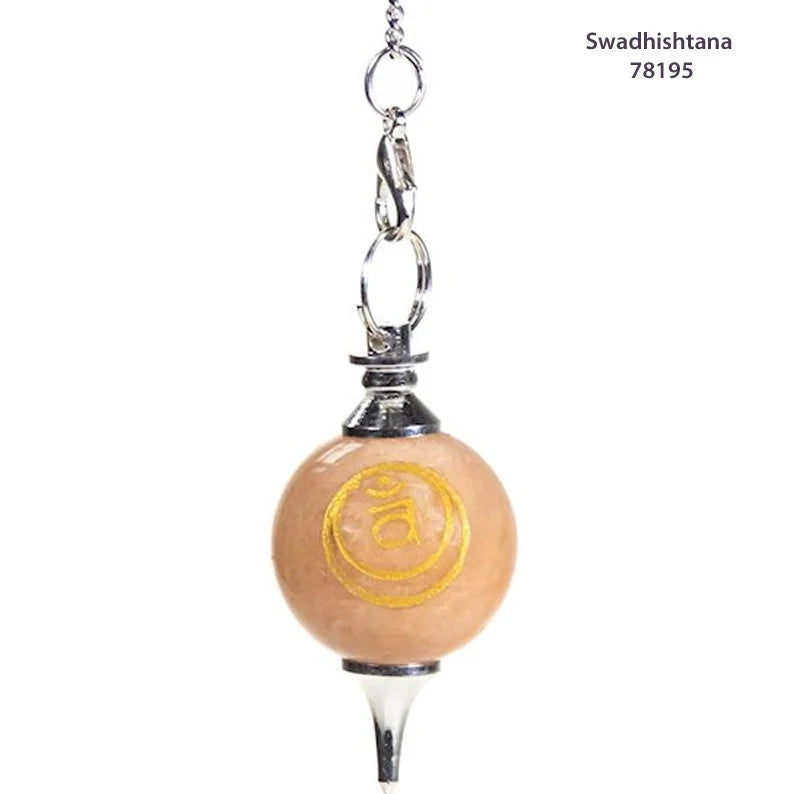 Sélection de pendules avec gravure des 'chakras', pour radiesthésie, pour professionnel ou débutant. Modèles au choix, parfait !