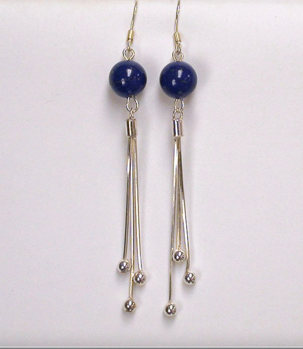 Boucles d'oreilles en améthyste, citrine, lapis lazuli ou oeil de tigre, perle de 8mm avec fantaisies, qualité AA à AAA. Vendu en Argent 0.925, parfait !