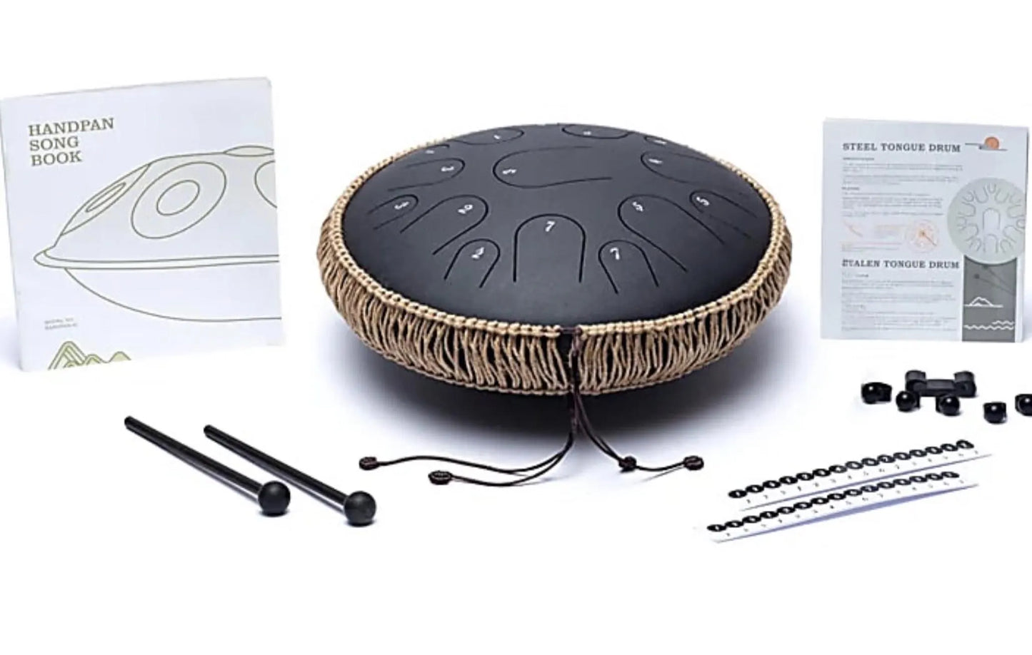 Handpan/ tambour percussion à
15 notes en Fcis/ Fa# mineur gamme éolienne , 36 cm, fabriqué en acier de haute qualité !