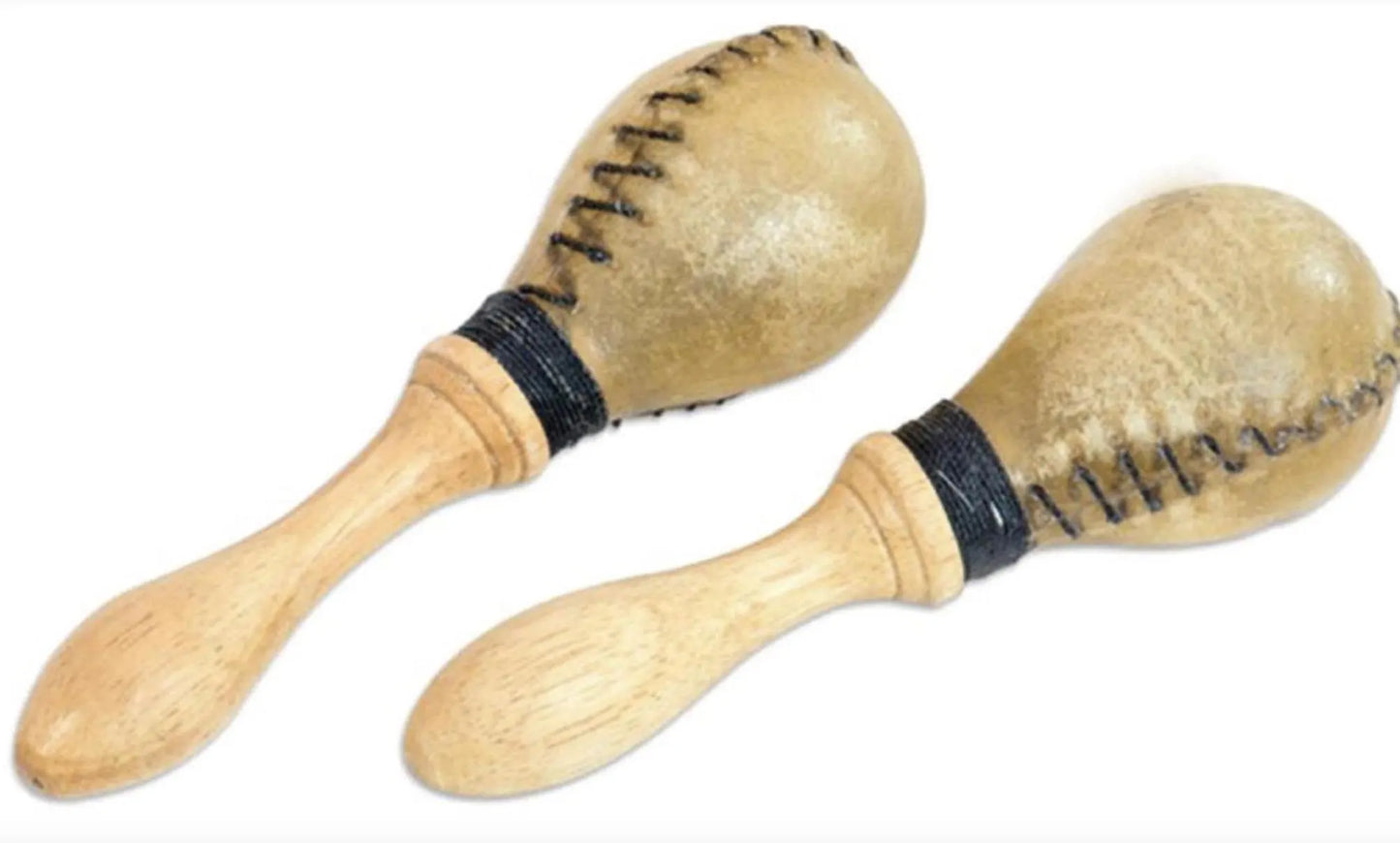Sélection de hochets/ Maracas de 30 à 40 cms, en bois et peau de chèvre avec graines ou cymbales. Parfait pour rituels, collection, concerts !.jpg.webp