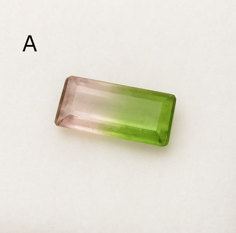 Tourmaline melon d'eau/ pastèque, 3 pierres fines au choix ou en lot de 7mm x 4 x 3 environ - 0,80 carat environ. Parfait en bijouterie, collection ,exposition...