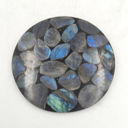 Disques/ Plateaux en labradorite de 10 à 11 cm - 170 grammes. Parfait pour recharger les minéraux, en décoration, exposition...