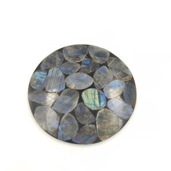 Disques/ Plateaux en labradorite de 10 à 11 cm - 170 grammes. Parfait pour recharger les minéraux, en décoration, exposition...